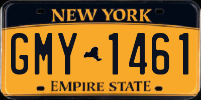 NY license plate GMY1461