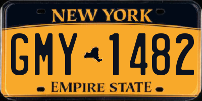 NY license plate GMY1482