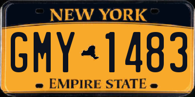NY license plate GMY1483