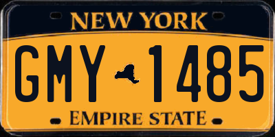 NY license plate GMY1485
