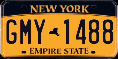 NY license plate GMY1488