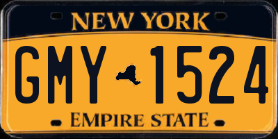 NY license plate GMY1524