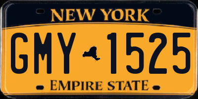 NY license plate GMY1525