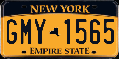 NY license plate GMY1565
