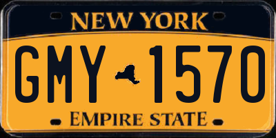 NY license plate GMY1570