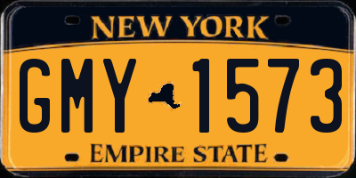 NY license plate GMY1573