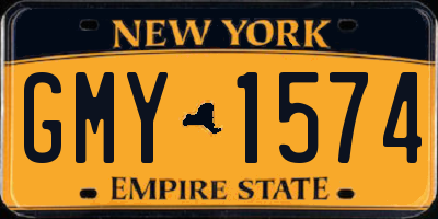 NY license plate GMY1574