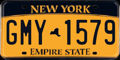 NY license plate GMY1579