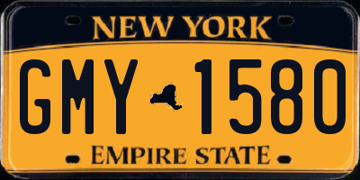 NY license plate GMY1580