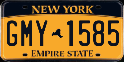 NY license plate GMY1585