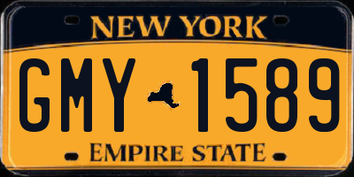 NY license plate GMY1589