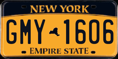 NY license plate GMY1606