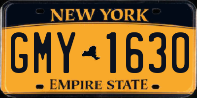 NY license plate GMY1630