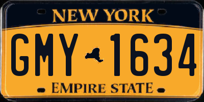 NY license plate GMY1634