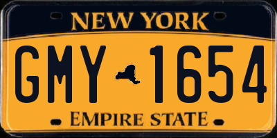 NY license plate GMY1654