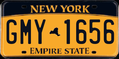 NY license plate GMY1656