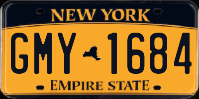NY license plate GMY1684