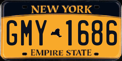 NY license plate GMY1686