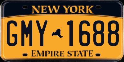 NY license plate GMY1688