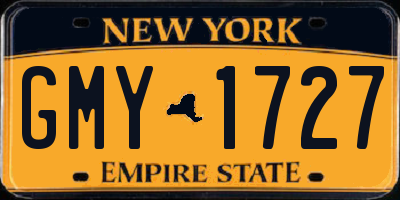 NY license plate GMY1727