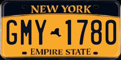 NY license plate GMY1780