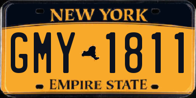 NY license plate GMY1811
