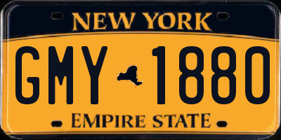 NY license plate GMY1880