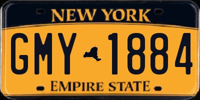NY license plate GMY1884