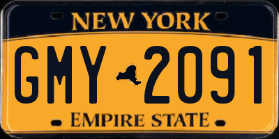 NY license plate GMY2091