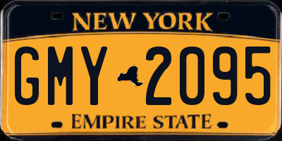 NY license plate GMY2095