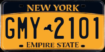 NY license plate GMY2101