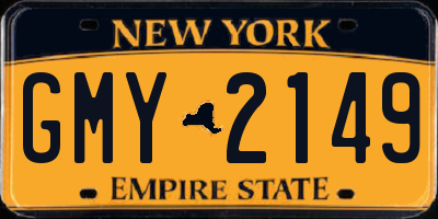 NY license plate GMY2149