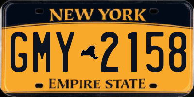 NY license plate GMY2158