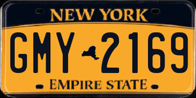 NY license plate GMY2169