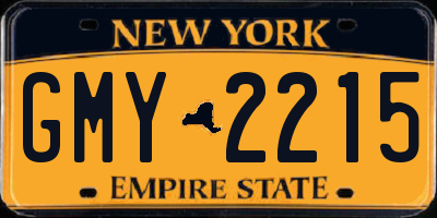 NY license plate GMY2215