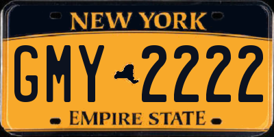 NY license plate GMY2222