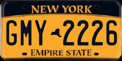 NY license plate GMY2226
