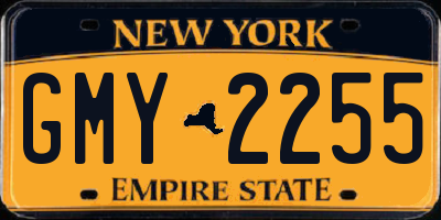NY license plate GMY2255