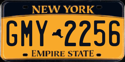NY license plate GMY2256