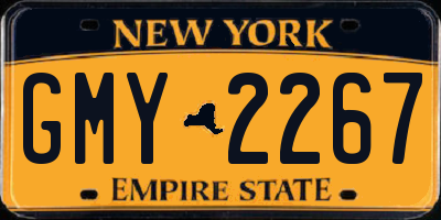 NY license plate GMY2267