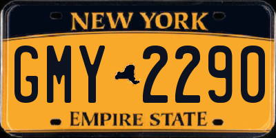NY license plate GMY2290