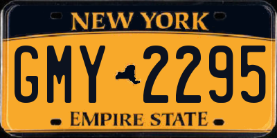 NY license plate GMY2295