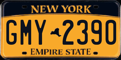 NY license plate GMY2390