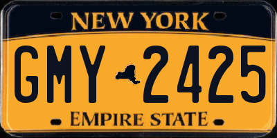 NY license plate GMY2425