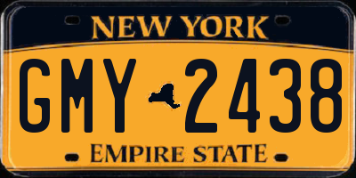 NY license plate GMY2438