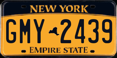 NY license plate GMY2439