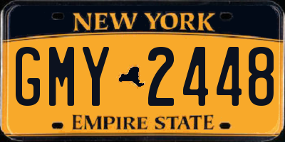 NY license plate GMY2448