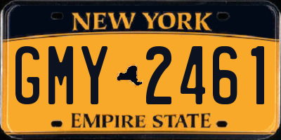 NY license plate GMY2461