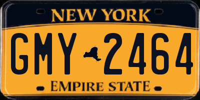 NY license plate GMY2464