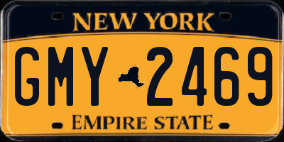 NY license plate GMY2469